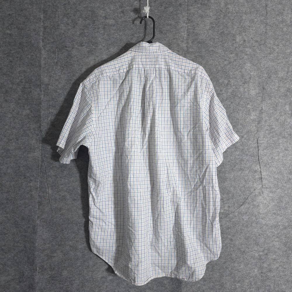 Lauren Ralph Lauren Mens L Button Down Short Sleeve Plaid Shirt Casual Designer - Picture 2 of 11